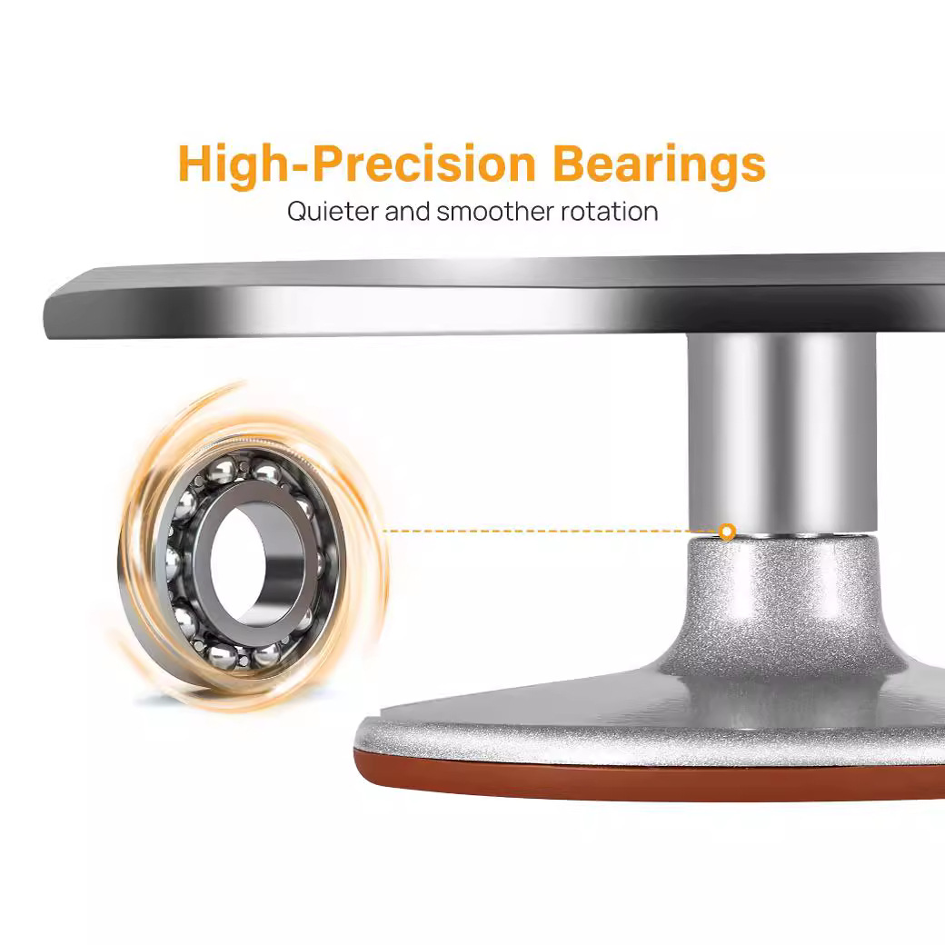 Aluminum alloy turntable 12 inch rotating cake turntable with non-slip mat bottom baking utensils cake decoration supplies