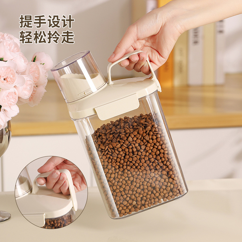 Food Grade Sealed Pet Grain Storage Bucket Moisture-proof Insect-proof Cat and Dog Food Storage Tank Household Rice Bucket Grain Storage Box