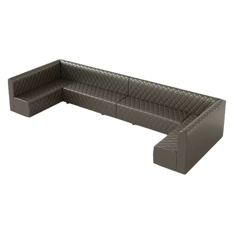 Ktv Bar Sofa Booth Hotel Nightclub Sofa Coffee Table Ktv Box Sofa Table and Chairs Clear Bar Ul Type Sofa