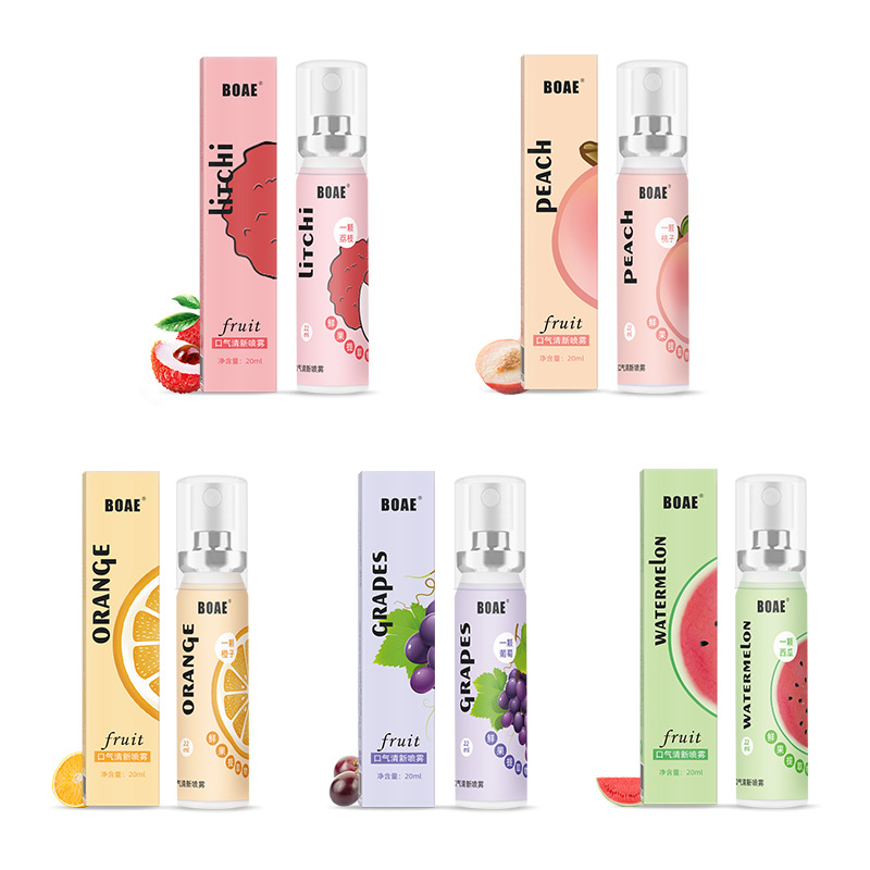 Portable mouth spray fruit flavor mouth spray disposable mouth spray fresh breath artifact dating breath freshener
