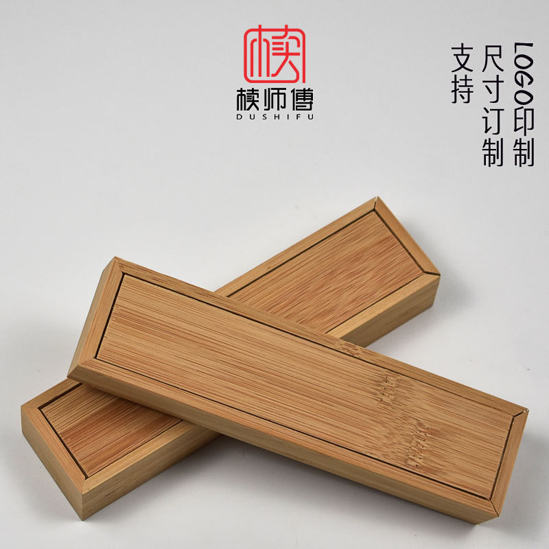 Bamboo thread incense storage box rectangular pull cover wooden box bamboo incense set sleeping sandalwood gift box