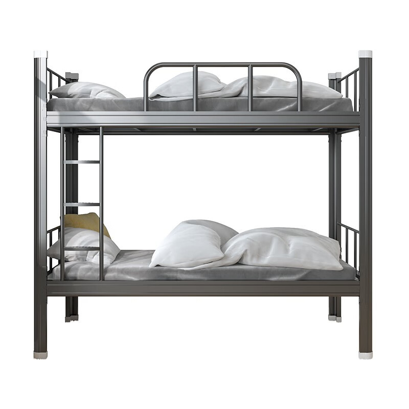Upper and lower bunk double-layer iron frame bed steel upper and lower bed dormitory bed staff thickened high and low bed school student apartment bed