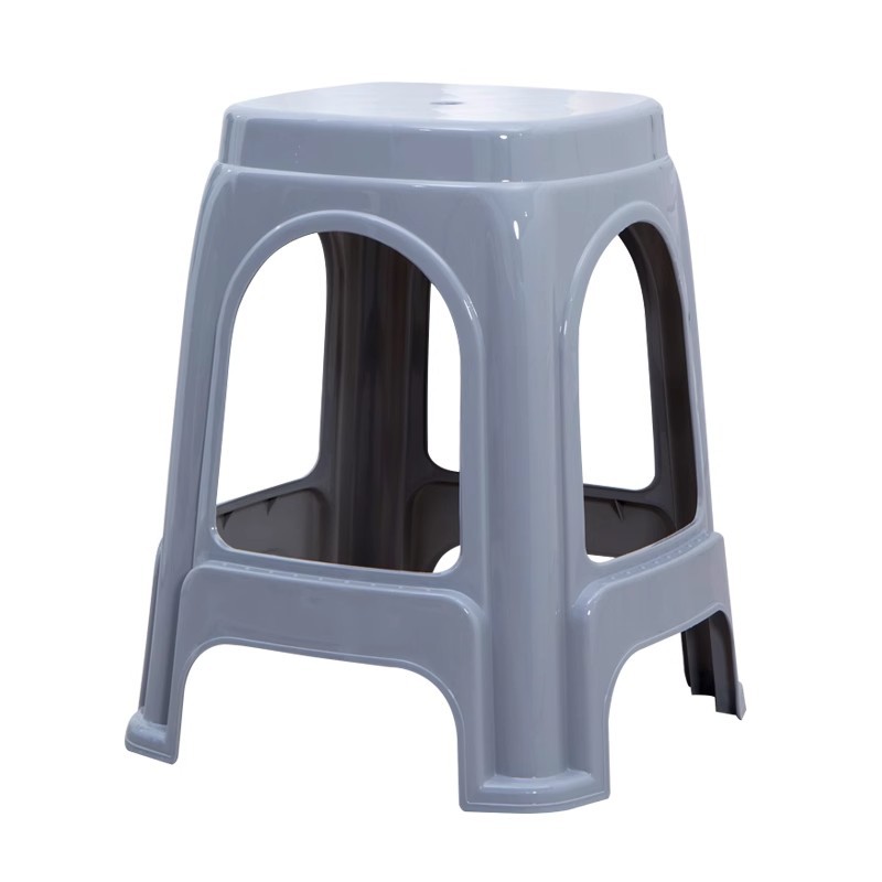 Plastic Stool Household Thickened Simple High Stool Dining Table Bench Square Stool Commercial Stool Strong Extra Thick Cooked Glue Chair