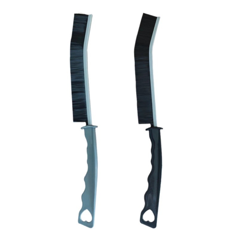 Alloy Crevice Brush Bathroom Kitchen Tile Dead Corner Cleaning Multi-Functional Window Crevice Concave Dust Brush Hard-Bristled Brush Curved