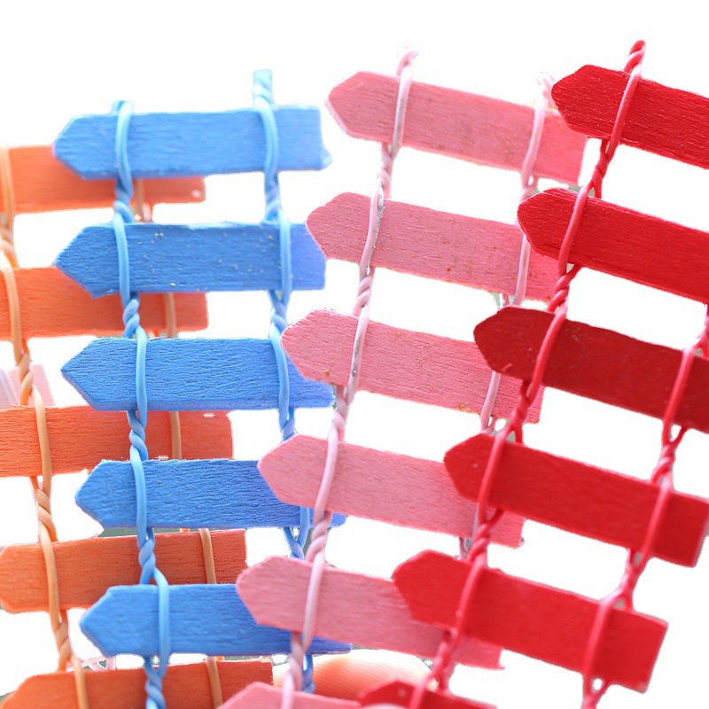 Micro landscape small ornaments succulent wooden fence fence white Mini small fence small ornaments