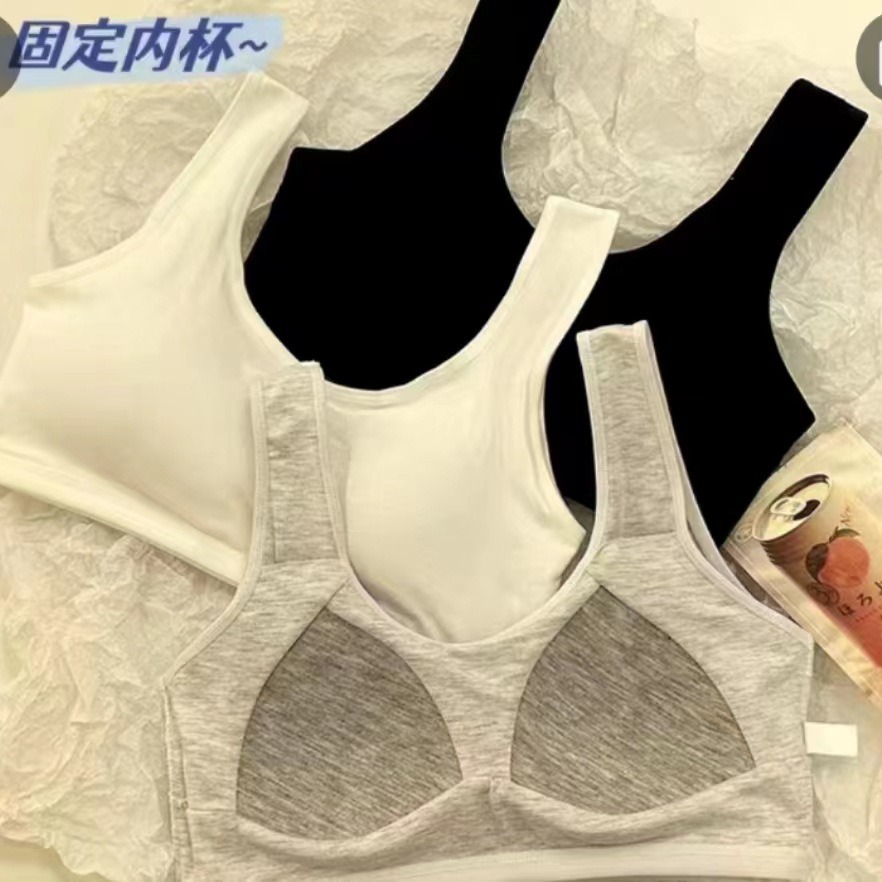 Бесшовное нижнее белье для женщин 12-18 лет, спортивный бюстгальтер для школьниц