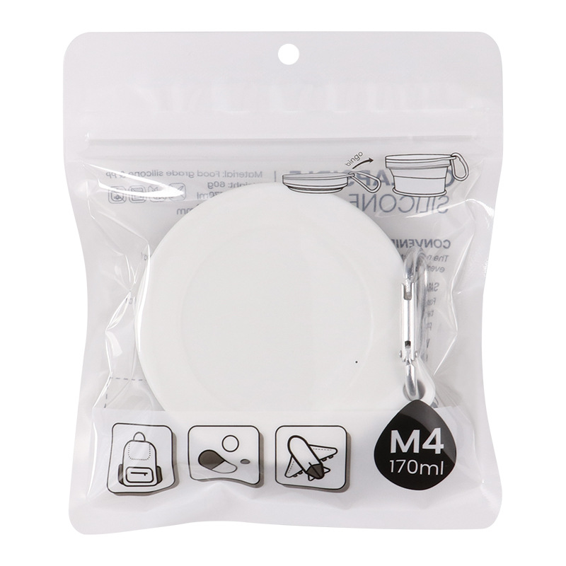 New Style Silicone Foldableable Water Cup with Hook, Portable Mouthwash Cup for Outdoor Business Trips, Coffee Cup