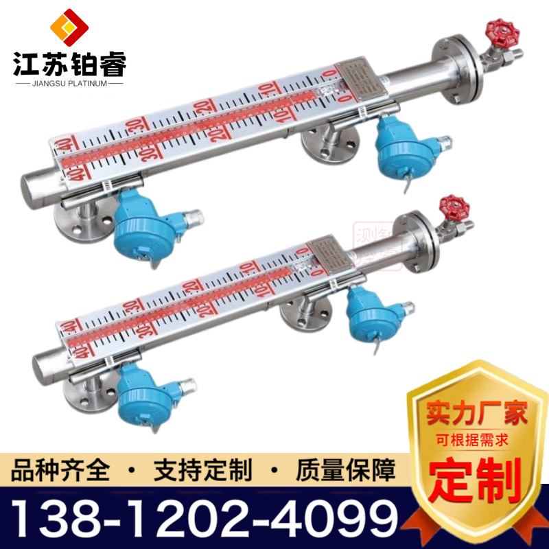 High Temperature Magnetic Float Level Gauge 304 Stainless Steel Corrosion-Resistant Pp Level Gauge Boiler Water Level Gauge Remote Magnetic Float