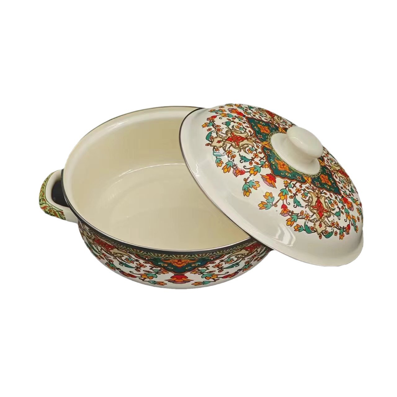 Польская большая миска для лапши, двойная ручка, посуда, бохо-суповая чаша