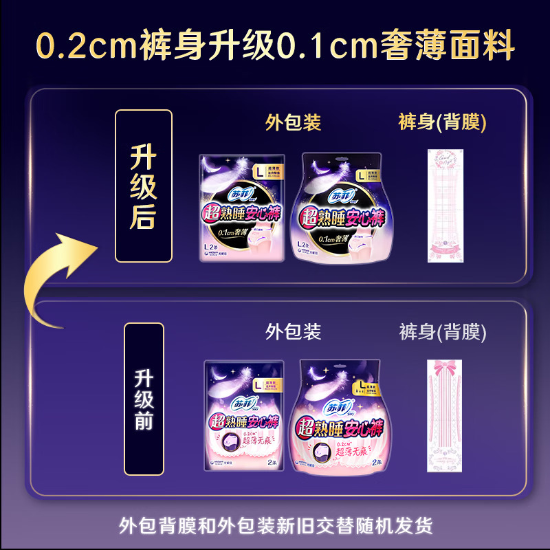 Wholesale Sophie Ultra-Comfortable Sleep Pants Cute Night Sleep Pants Large Size Sanitary Napkin Square L Size 2 Pieces # 0398