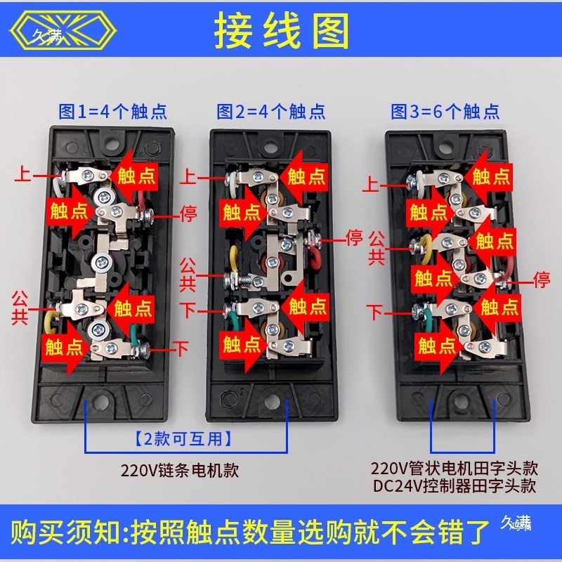 Electric Garage Rolling Shutter Gate Chain Motor Button Manual Switch with Wire Wall Accessories Complete Relay Lock Box