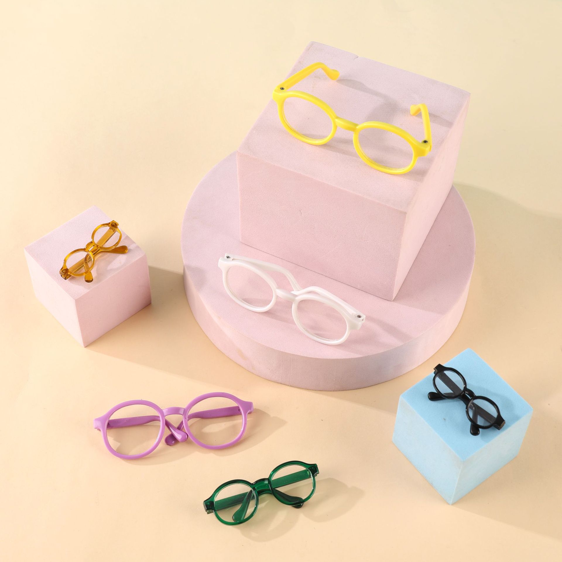 Factory wholesale dog cat pet glasses creative trend small sunglasses toy photo vintage round glasses