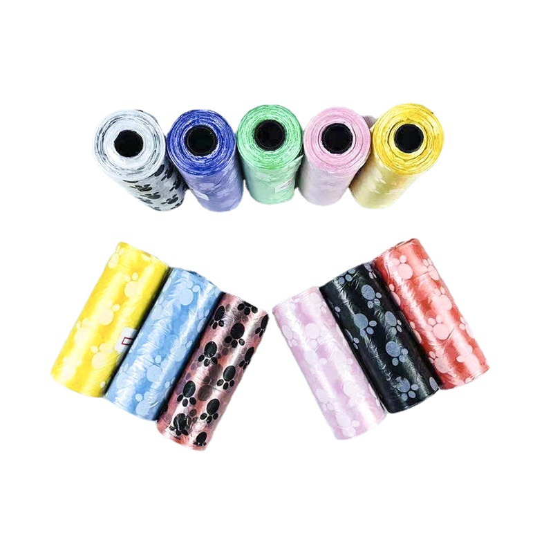 Cross-Border Pet Waste Cleaning Bags with Break-Point Design for Small Paw Prints, Available in Multiple Colors, Suitable for Cats and Dogs When Going Out