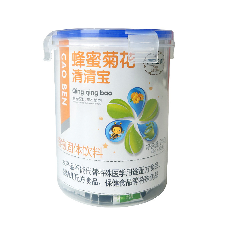 Calcium, Iron, Zinc, Honey, Chrysanthemum, Honeysuckle, Hawthorn, Chicken Gizzard, Probiotic, Lock Solid Drink, Kidsren's Qingqingbao