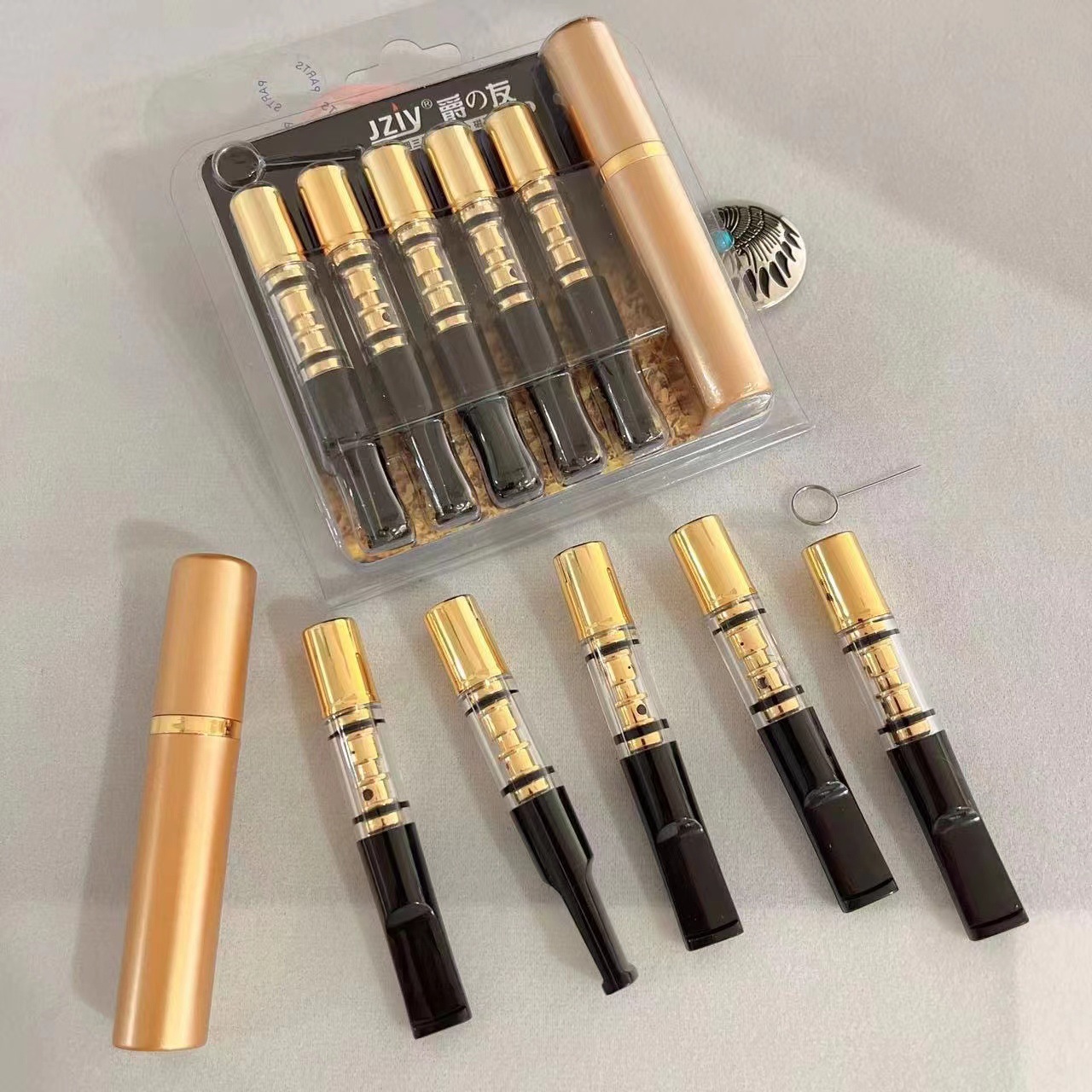 Jueyou Cigarette Holder Filter Circulation Type Washable Magnet Multi-Filter Coarse, Medium and Fine Three-Use Filter Jy-175