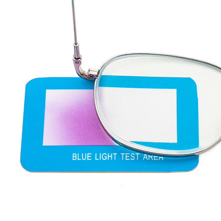 Cross-Border Full English Version Anti-Blue Light Special Test Card Launch Light Lens Detection Ultraviolet Rays Can Be Reused