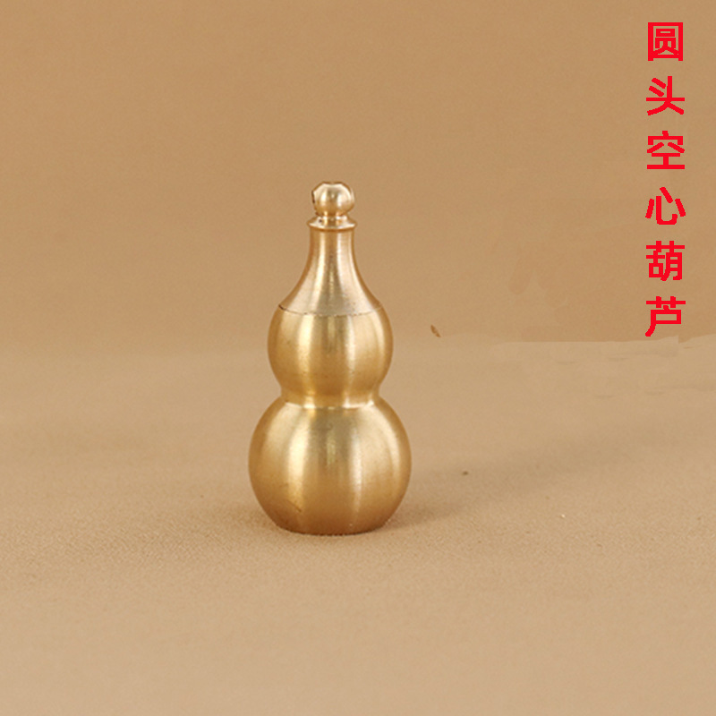 Pure brass glazed gourd corrosion lettering gourd five emperor money up and down opening pure copper brass ornaments pendant wholesale