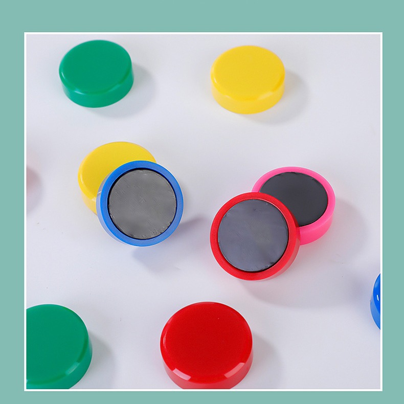 Office supplies flat magnetic teaching aids magnet 20mm color magnetic particles strong whiteboard magnetic nails wholesale