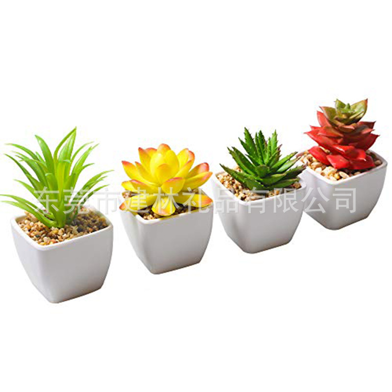 Factory direct supply of potted plants, green plants, fleshy artificial flowers, potted artificial plants, home decoration, Nordic customization