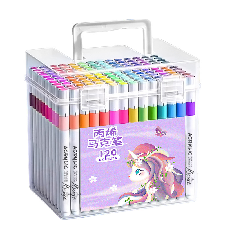 Acrylic marker washable and opaque color stackable waterproof quick-drying hand-painted diy watercolor pen drawing book