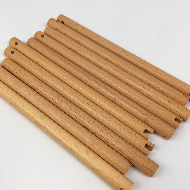 Beech Round Fan Ancient Fan Handle Accessories Suzhou Embroidery Cheongsam Long Handle Tassel Round Fan Kidsren's Summer Dance Fan Handle