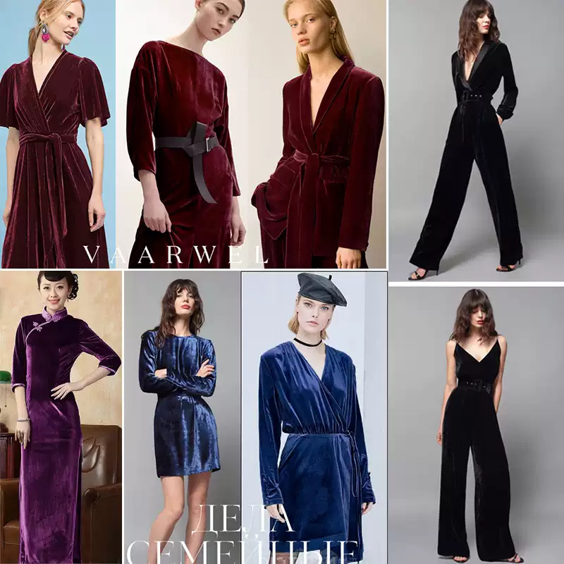 Silk Velvet Fabric Mulberry Silk Velvet High-grade Golden Velvet Cheongsam dress Dress Velvet Silk Fabric