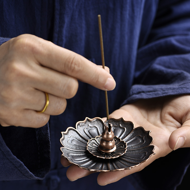 Многофункциональная подставка для благовоний, лотосовая подставка, алюминиевая курильница