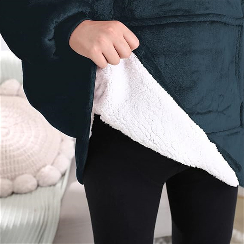 Cross-border Children's Lazy Blanket Pajamas Huggle Hoodie TV Blanket Outdoor Cold-proof Hooded Fleece Warm