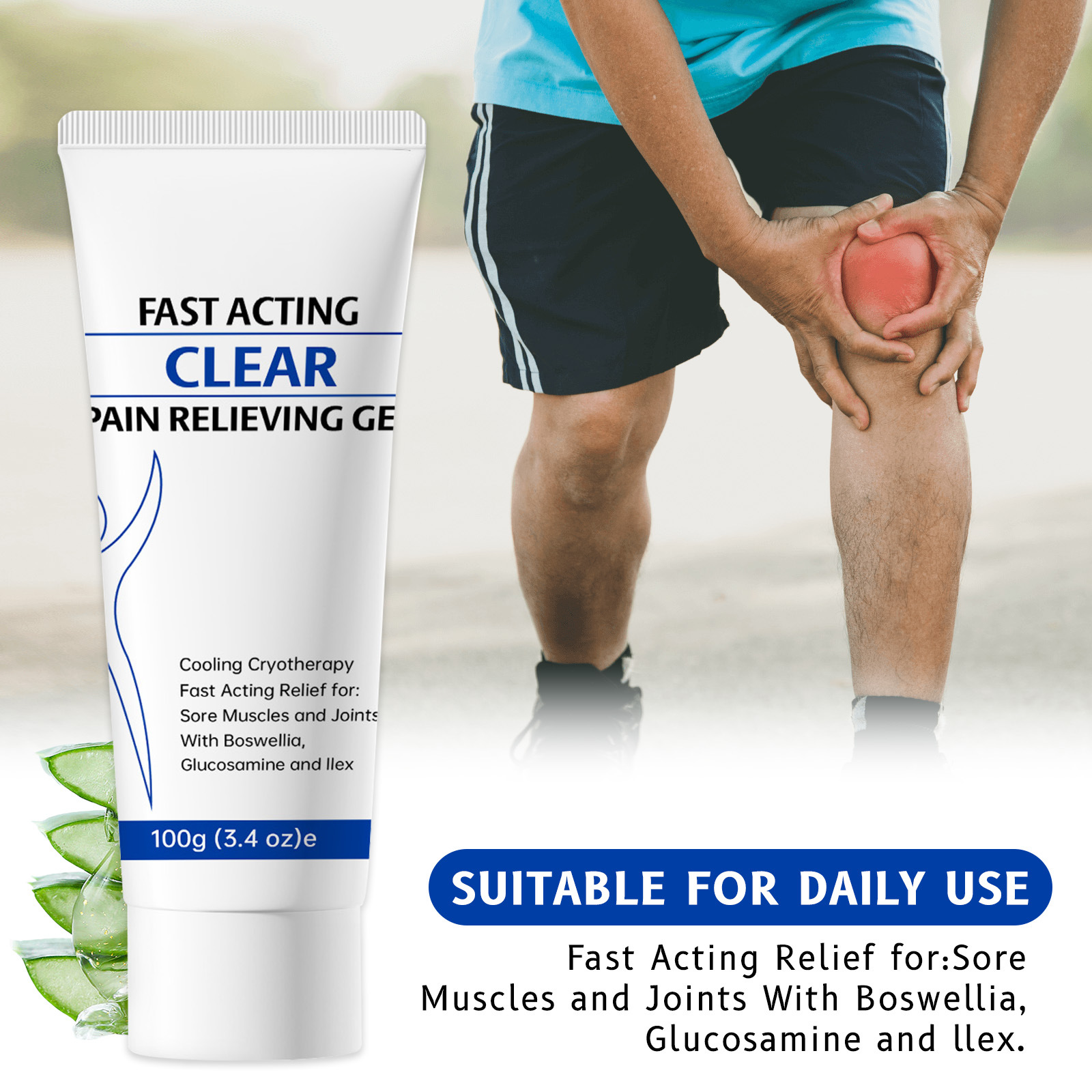 Cross-border TK soothing body bacteriostatic soothing muscle movement joint shoulder neck body relief gel 100g