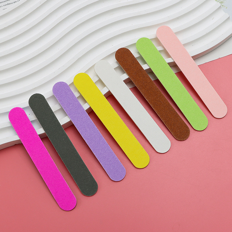 Double-sided Ultra-thin Manicure Frustration Color Nail Grinding Strip Nail File One-time Wear Armor Matching Grinding Strip