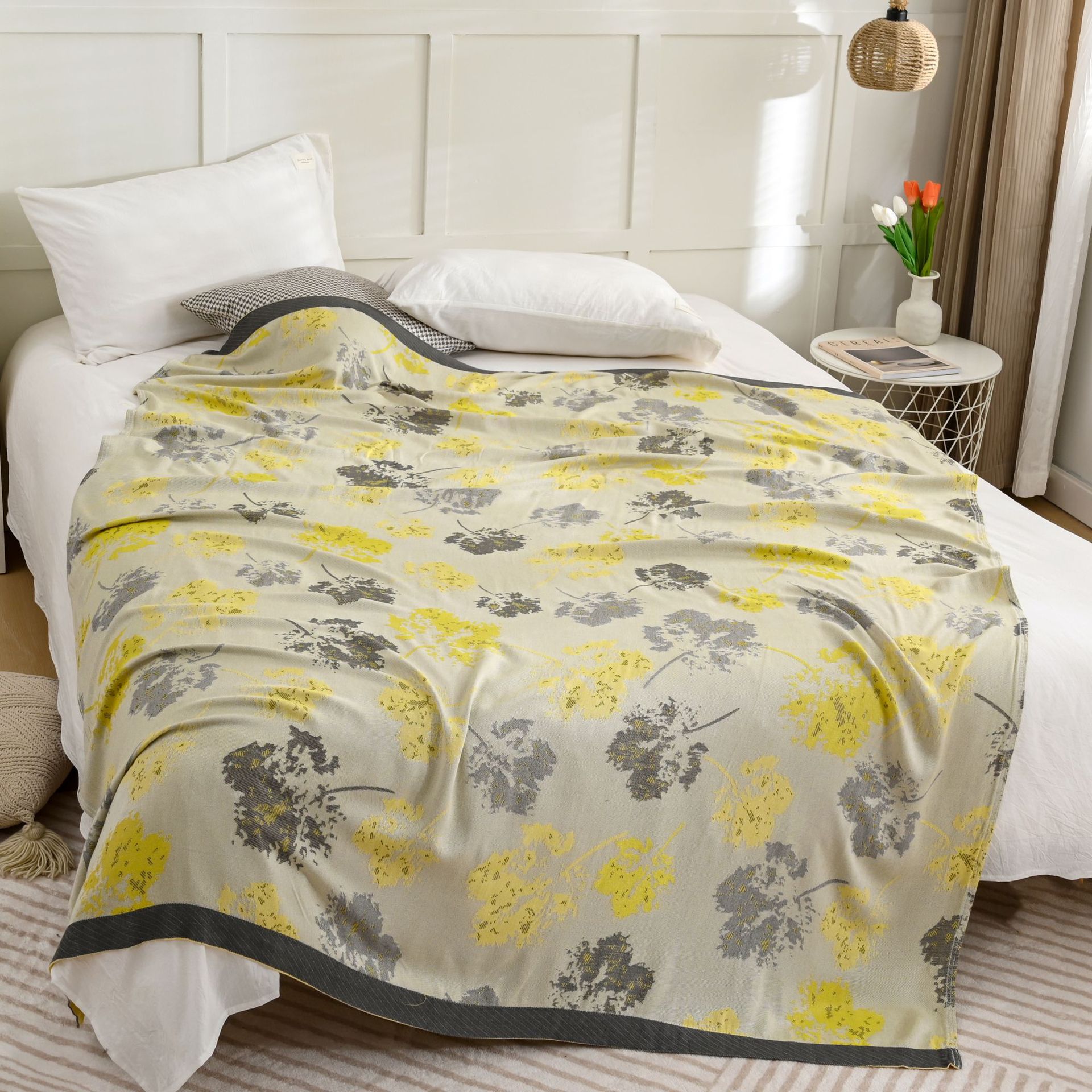 Bamboo Fiber Cover Blanket Cool Feeling Ice Silk Blanket Children's Blanket Towel Quilt Adult Air Conditioning Blanket Cool Feeling Office Nap