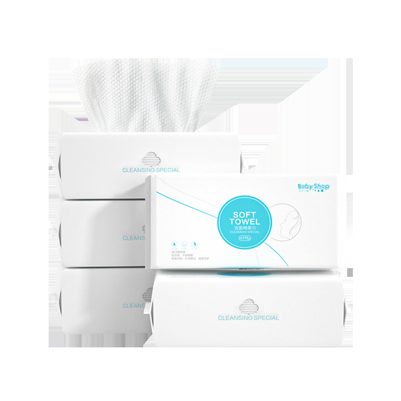 Hot selling baby shop disposable extraction pure cotton thickened face towel cleansing cleansing towel genuine goods