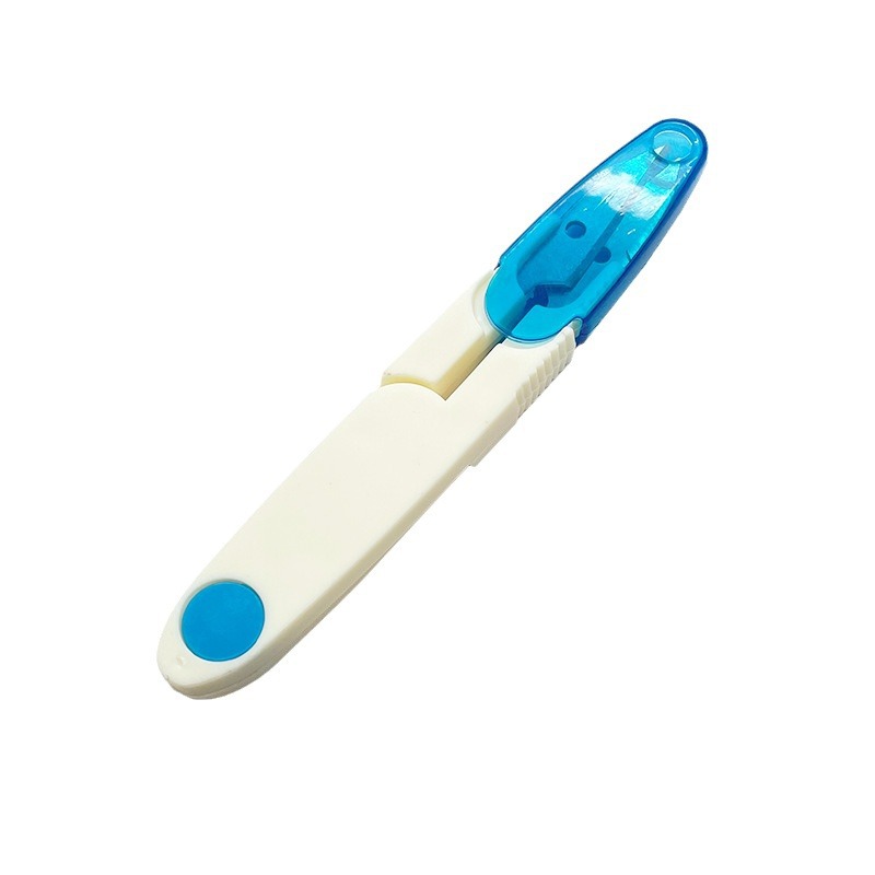 New Cross-Stitch Embroidery Colorful Transparent Covered U-Shaped Scissors V-Shaped Scissors Small Handmade Yarn Scissors Small Multi-Functional