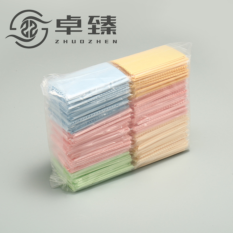 OPP single-piece independent packaging glasses cloth full series multi-color brushed microfiber wiping cloth 2000 pieces free shipping