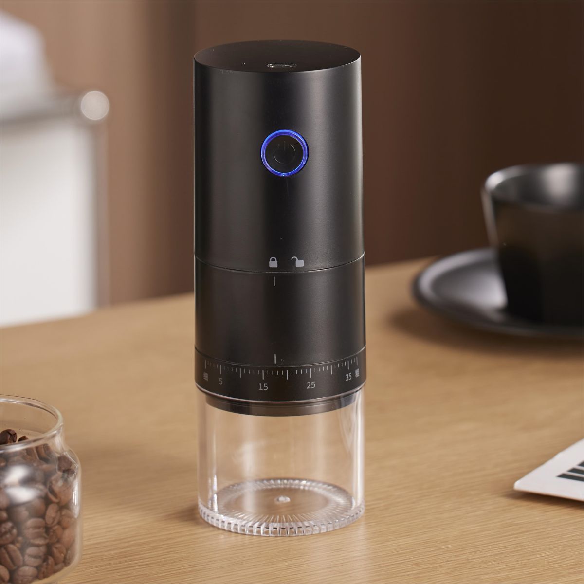 Bean Grinder Coffee Portable Coffee Machine Bean Grinder Outdoor Rechargeable Coffee Grinder Electric Coffee Grinder Coffee Grinder