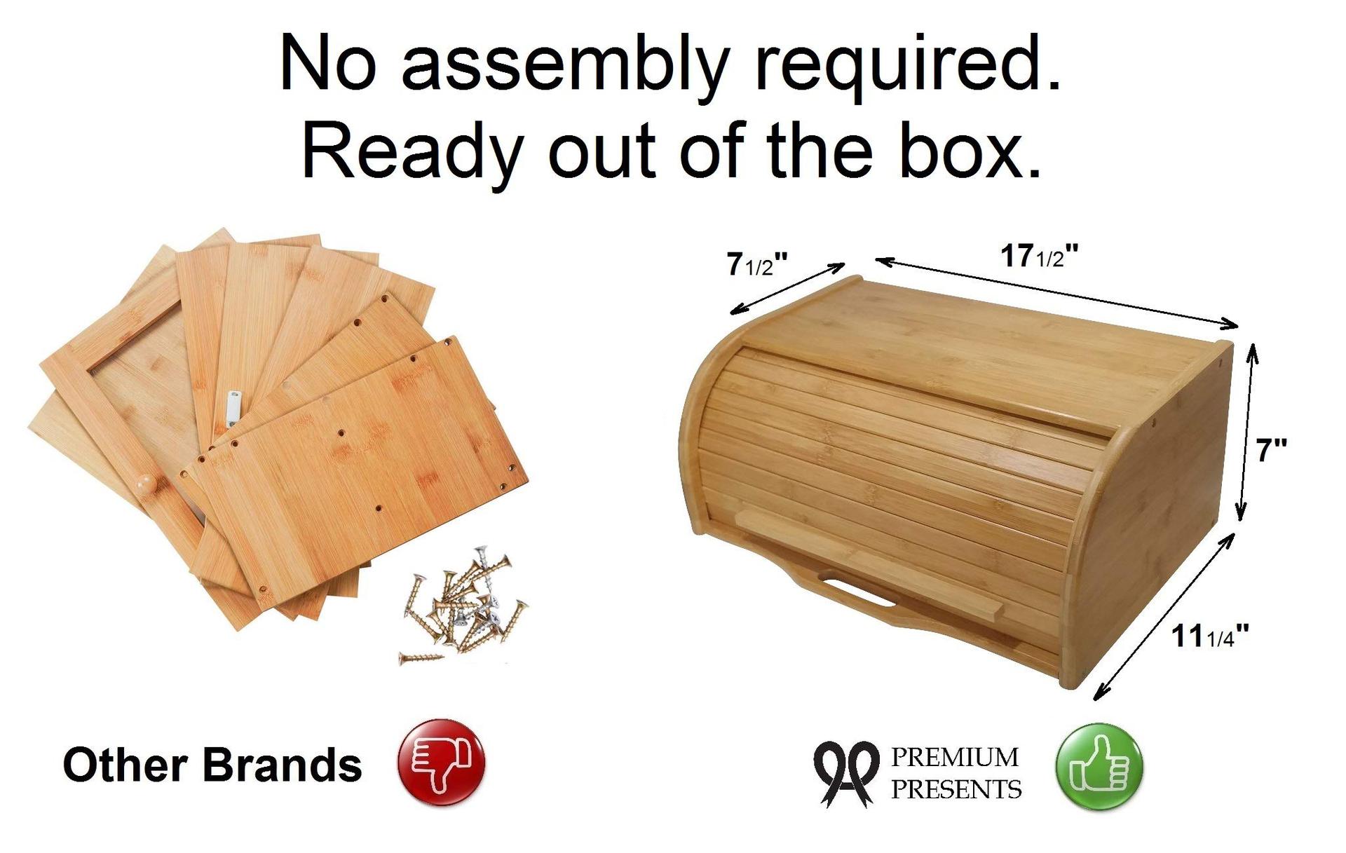 Bamboo wooden large bread box wooden storage box kitchen cabinet storage box bread roll top kitchen table storage box