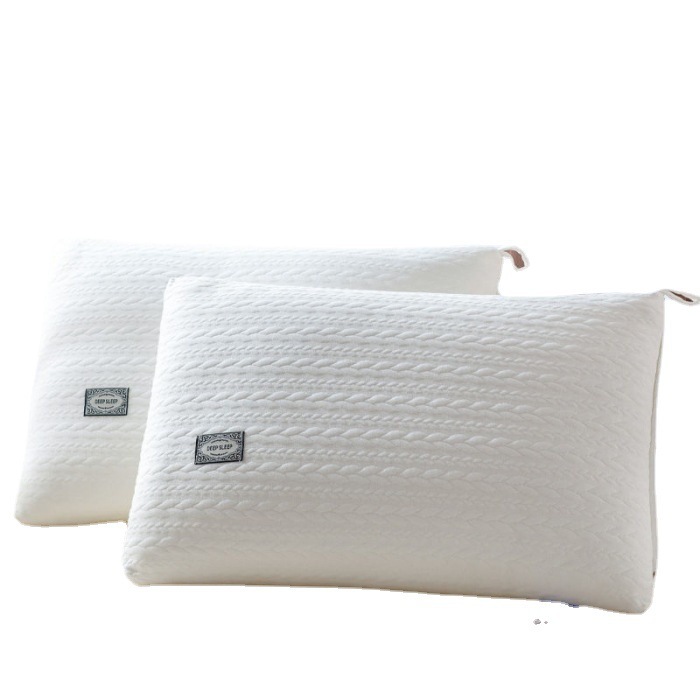 Cross-Border New Style Knitted Linen Cotton Feather Velvet Pillow, Washable and Non-Deformable, Neck Protection Pillow, Massage Pillow, Pillow Core Wholesale