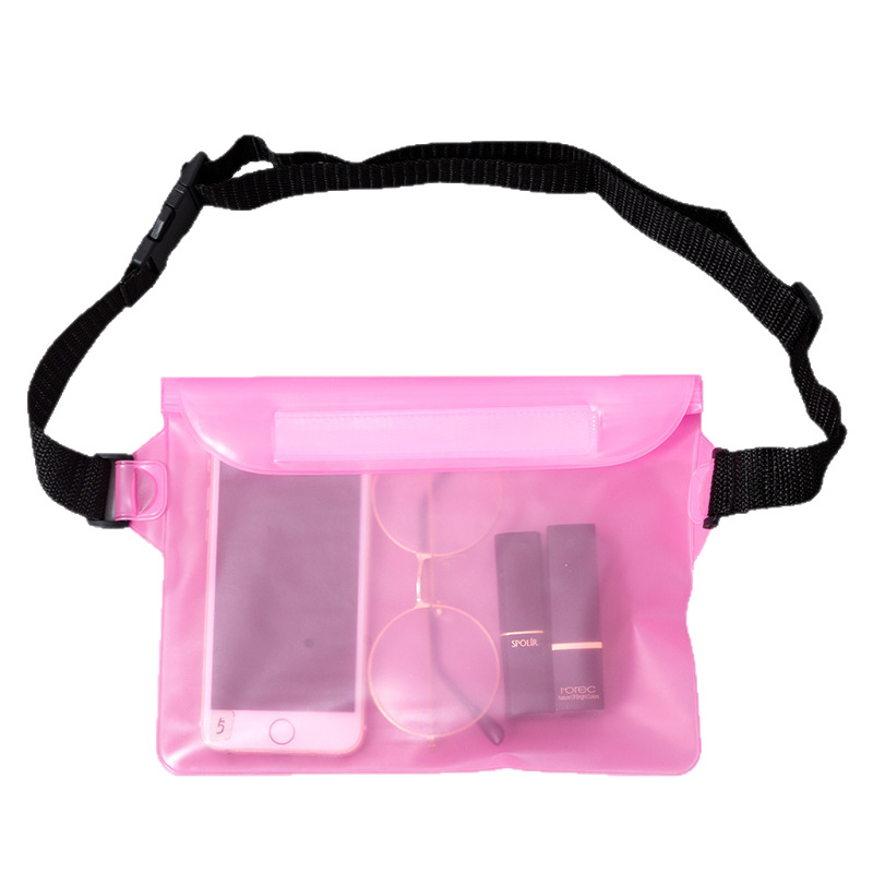Mobile Phone Waterproof Bag Touchscreen Outdoor Drifting Portable Items Transparent Sealed Storage Bag Swimming Waist Bag Crossbody Bag