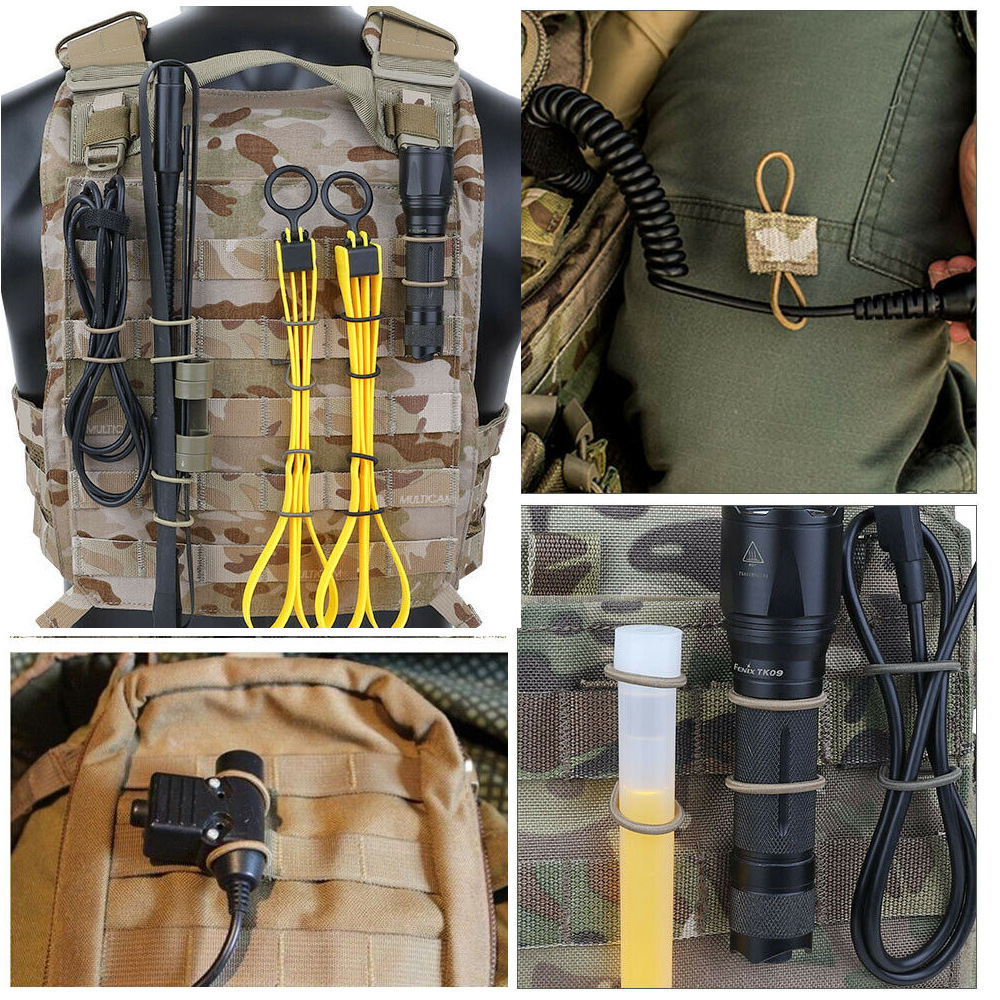 Real-Life Cs Tactical Vest Equipped with Multi-Purpose Elastic Straps Storage Buckle Antenna Organizer Buckle Backpack Multi-Purpose Keychain