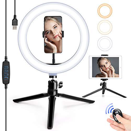 Защита глаз, мягкий свет, 10 дюймов, 25 см, специальное освещение для фотографии, три цвета, кольцевая лампа