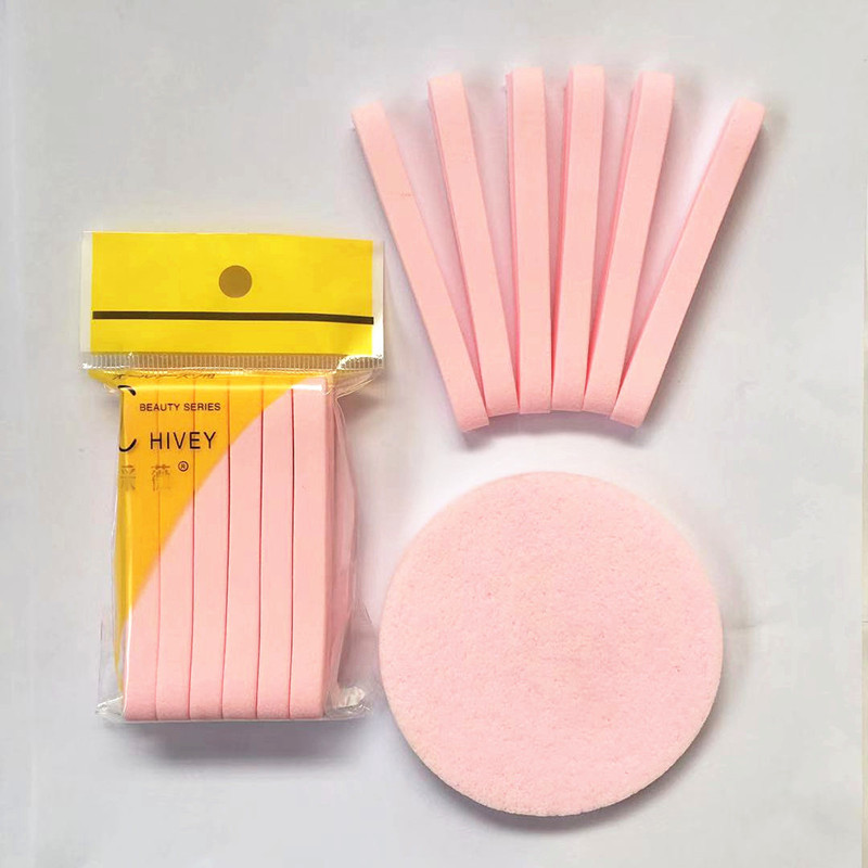 Caiwei Compressed Strip Compressed Face Wash Puff Pva Cleansing Puff 12 Pieces Soaked in Water Becomes Larger Makeup Remover Sponge Puff