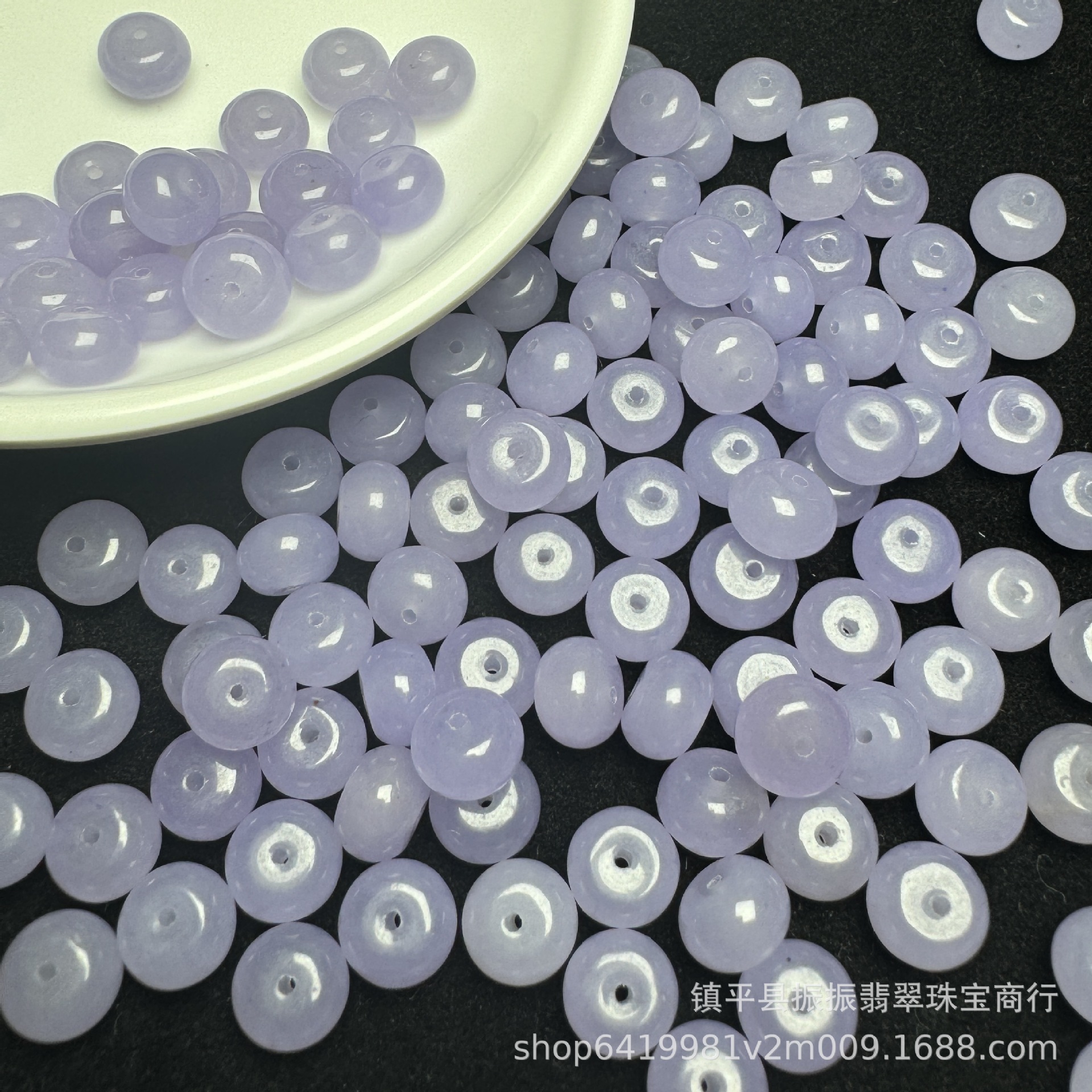 Taro Purple 8mm Abacus Beads Loose Beads Wholesale DIY Jade Jewelry Accessories Bracelet Necklace Safety Buckle Jade Spacer