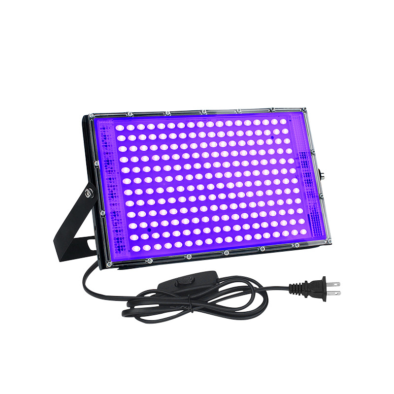 Cross-border new led UV lamp wholesale purple light stage lamp headlamp UV glue curing lamp 150W purple light