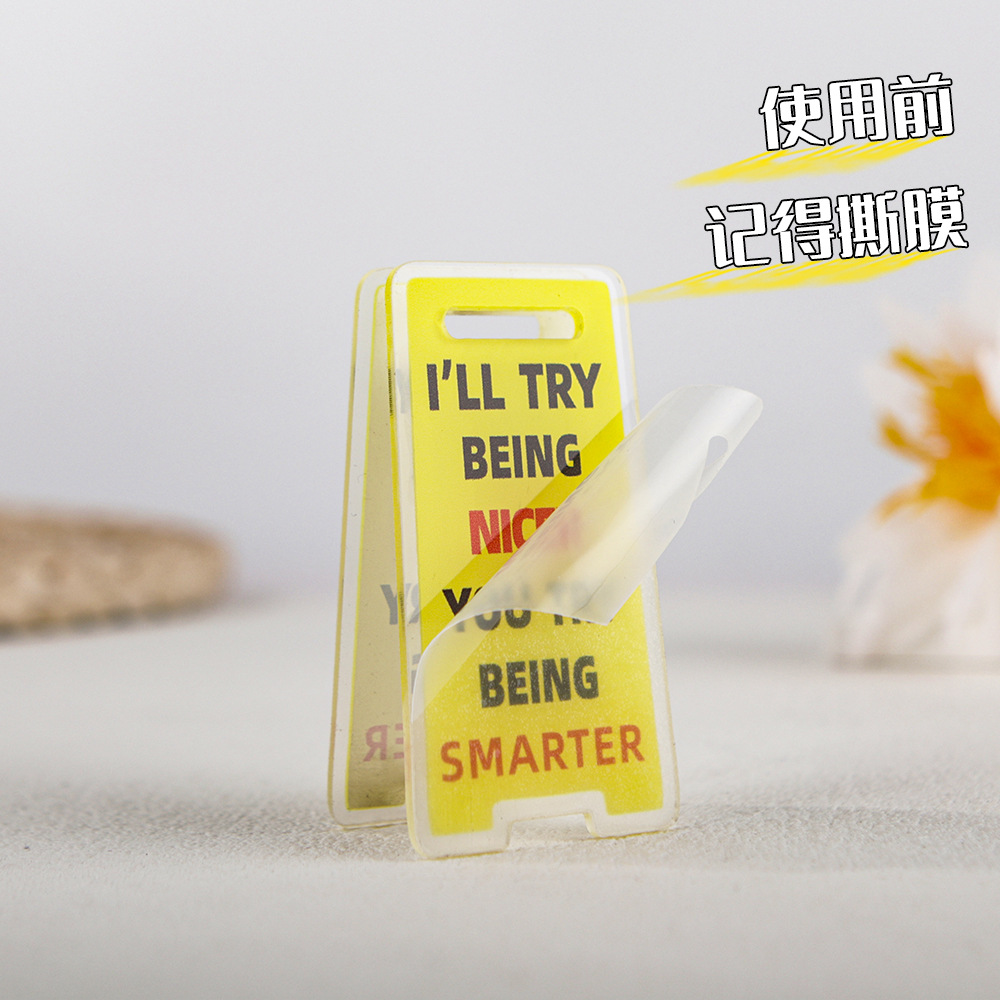 Acrylic Desktop Logo "Don't Disturb Me Busy" Notes Clip Creative Ornament Hand Account Clip Cross-border