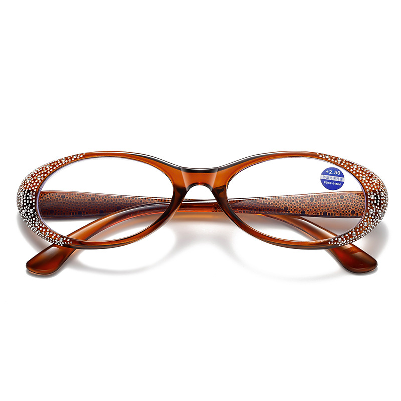 2025 Live Broadcast Popular Diamond-Encrusted Anti-Blue Light Reading Glasses for Middle-Aged and Elderly Women, Ultra-Light, Comfortable, High-Definition and Youthful Glasses