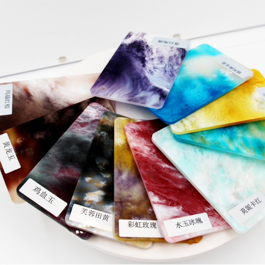 Новый узор из крови камня ледяной нефрит океанский узор перламутровая акриловая плита PMMA органическая цветная светопропускающая и высокопрозрачная