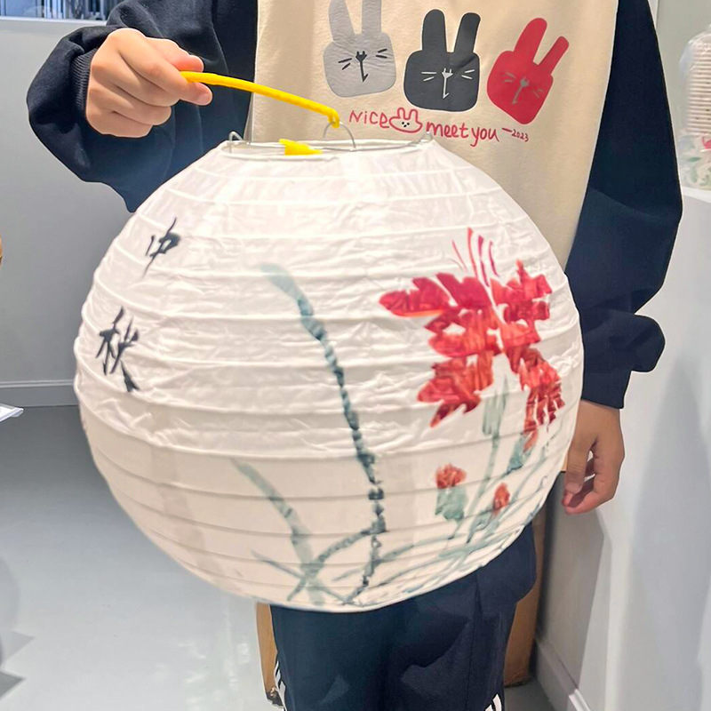 Pure White Art DIY Painting Lanterns Kidsren's Graffiti Painting Hand-Painted New Year's Day Handmade Manufacturers Wholesale