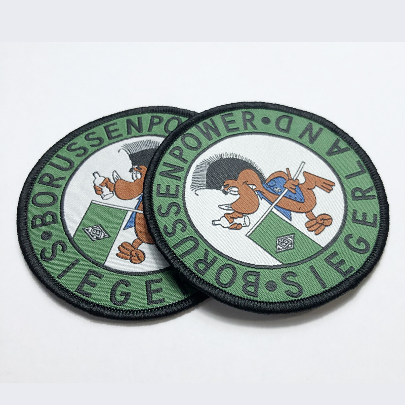 Customized Woven Label Badge Embroider Velcro School Uniform School Badge Clothing Cloth Patch Overlock Jacquard Flight Aviation Armband Label