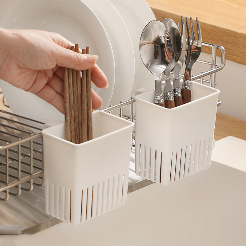 Hangable Draining Storage Box Mini Hanging Basket Chopsticks Basket Tableware Storage Rack Kitchen Knife and Fork Bottle Inverted Cup Rack