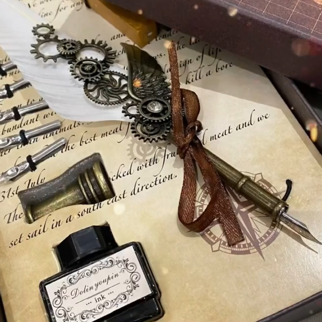 Европейская ретро-ручка, механическая шестеренка, перо Гарри Поттера, набор подарков для друзей